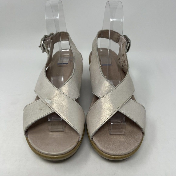 Dansko Jacinda Slingback Sandal Chunky Platform Champagne Women's EU 37 (US 6.5) - Picture 4 of 12